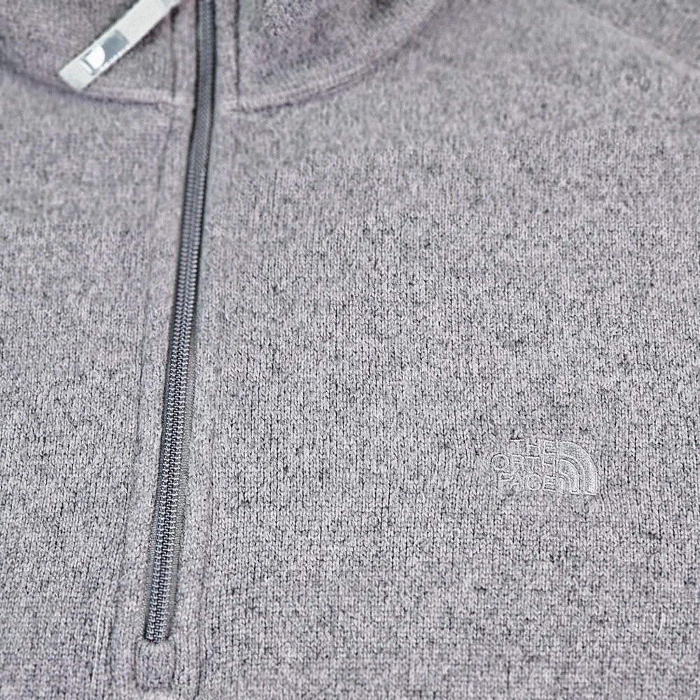 The North Face Pullover Mens XL Gray Fleece 1/4 Zip Long Sleeve Thermal‎ Top